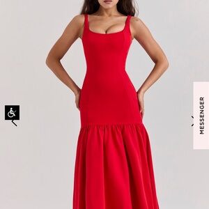 House of CB Red Midi Dress